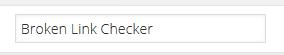 Broken link checker search box